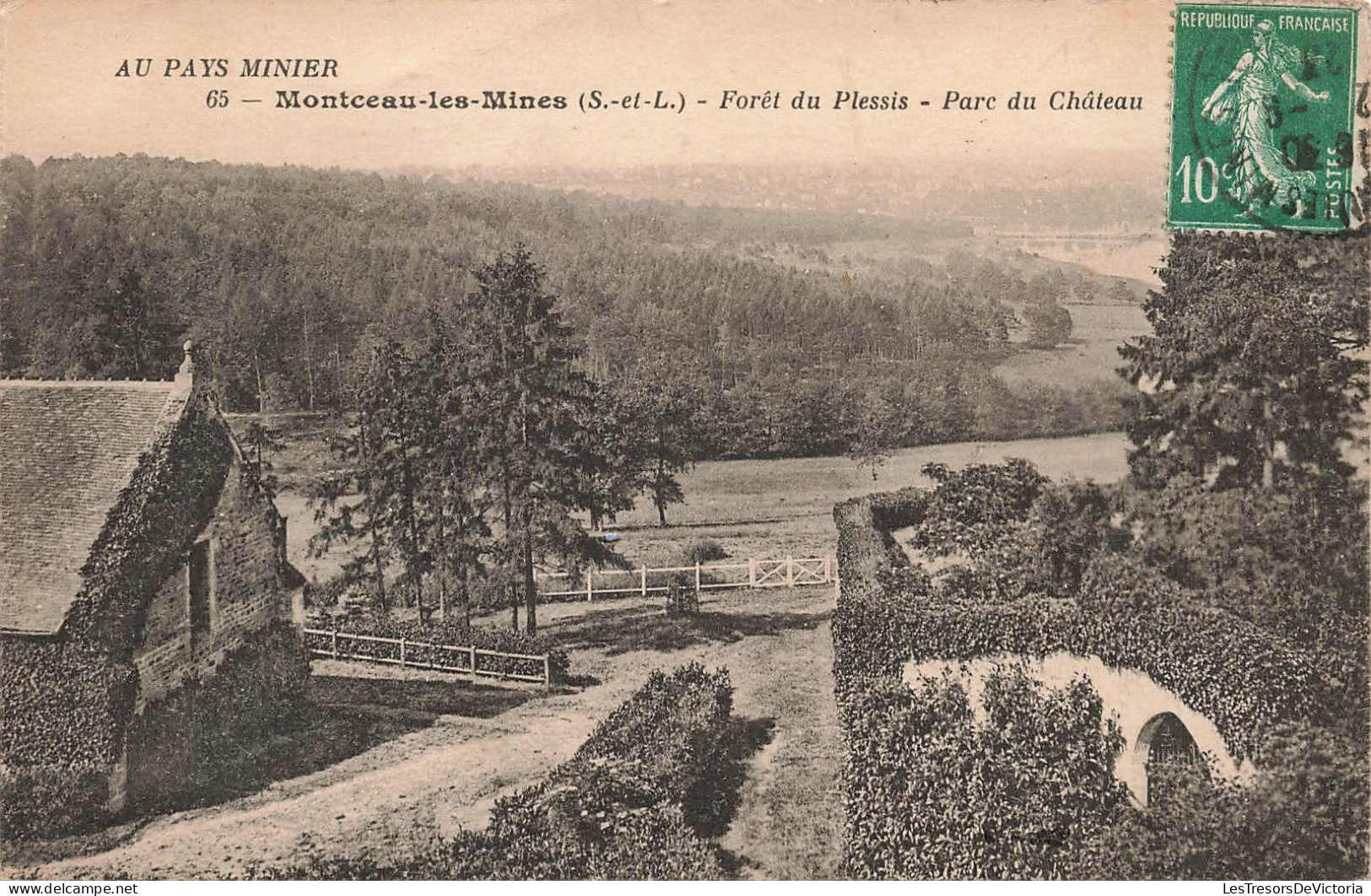 FRANCE - Montceau Les Mines - Forêt Du Plessis - Parc Du Château - Carte Postale Ancienne - Montceau Les Mines