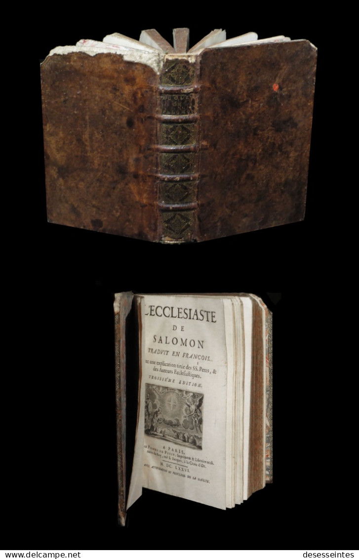 [THEOLOGIE BIBLE] LEMAISTRE De SACY (Louis-Isaac) - L'Ecclésiaste De Salomon. 1666. - Jusque 1700