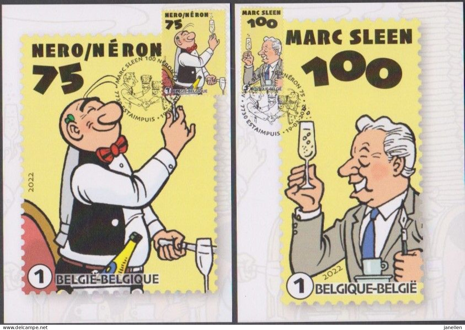 Nero/Néron 75 - Marc Sleen 100 (2 Kaarten/2 Cartes)(Estaimpuis) - 2011-..