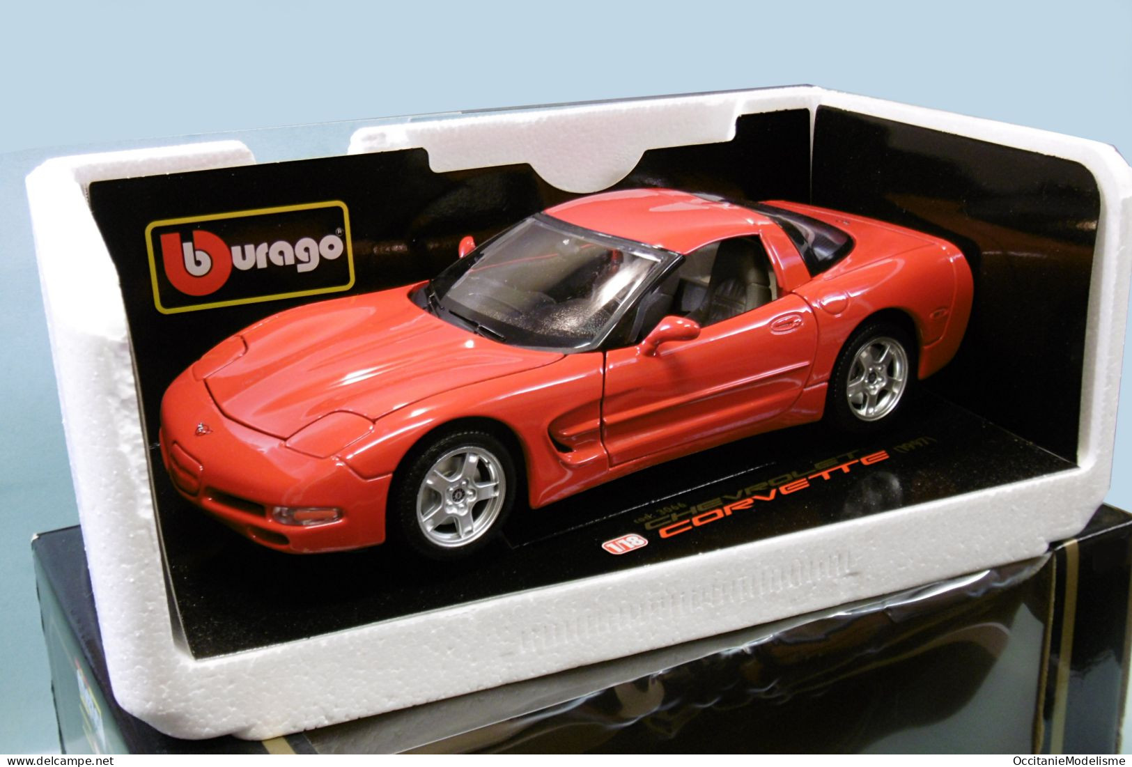 Bburago - CHEVROLET CORVETTE 1997 Rouge Réf. 3066 Burago BO 1/18 - Burago