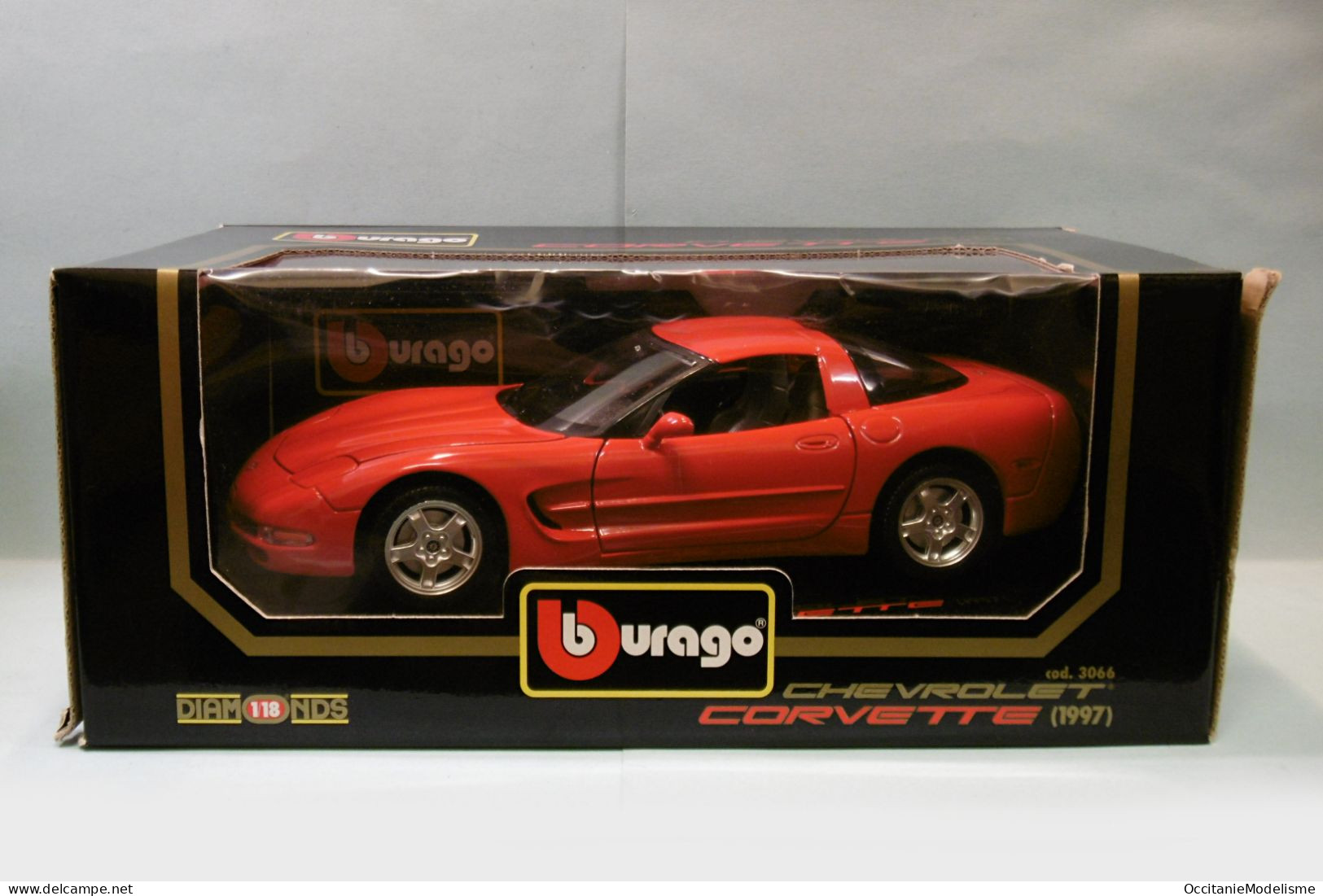 Bburago - CHEVROLET CORVETTE 1997 Rouge Réf. 3066 Burago BO 1/18 - Burago