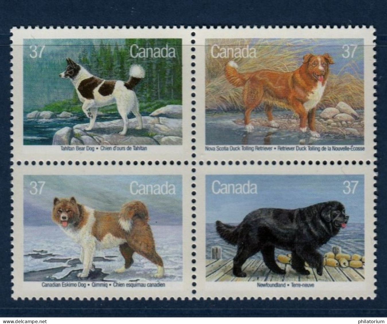 Canada, Yv 1058, 1059, 1060, 1061, Mi 1097, 1098, 1099, 1100, **, Chiens, - Unused Stamps