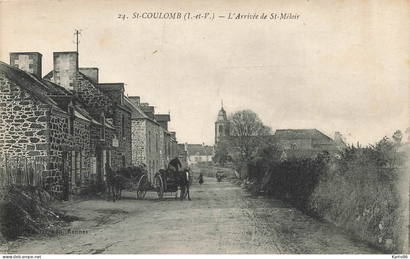 St Coulomb * L'arrivée De St Méloir * Route * Attelage - Saint-Coulomb