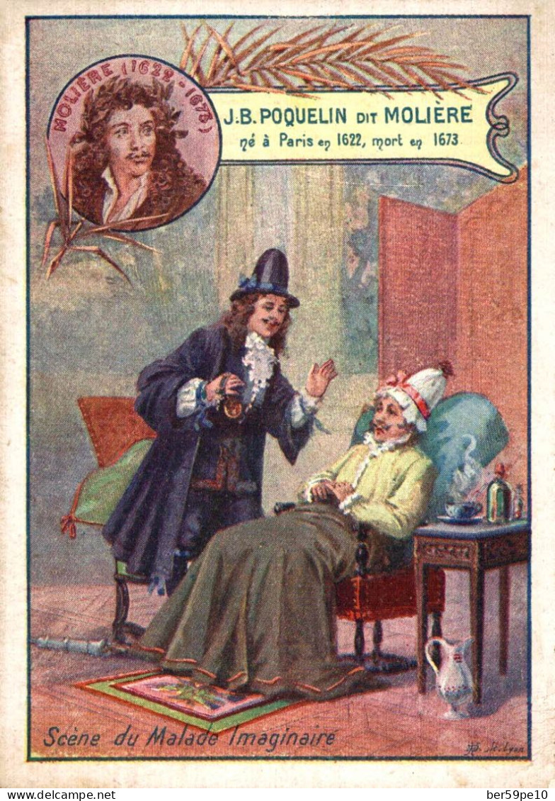 CHROMO CHICOREE A LA MENAGERE CHOCOLAT INIMITABLE DUROYON & RAMETTE J.B. POQUELIN 1622-1673 SCENE DU MALADE IMAGINAIRE - Duroyon & Ramette