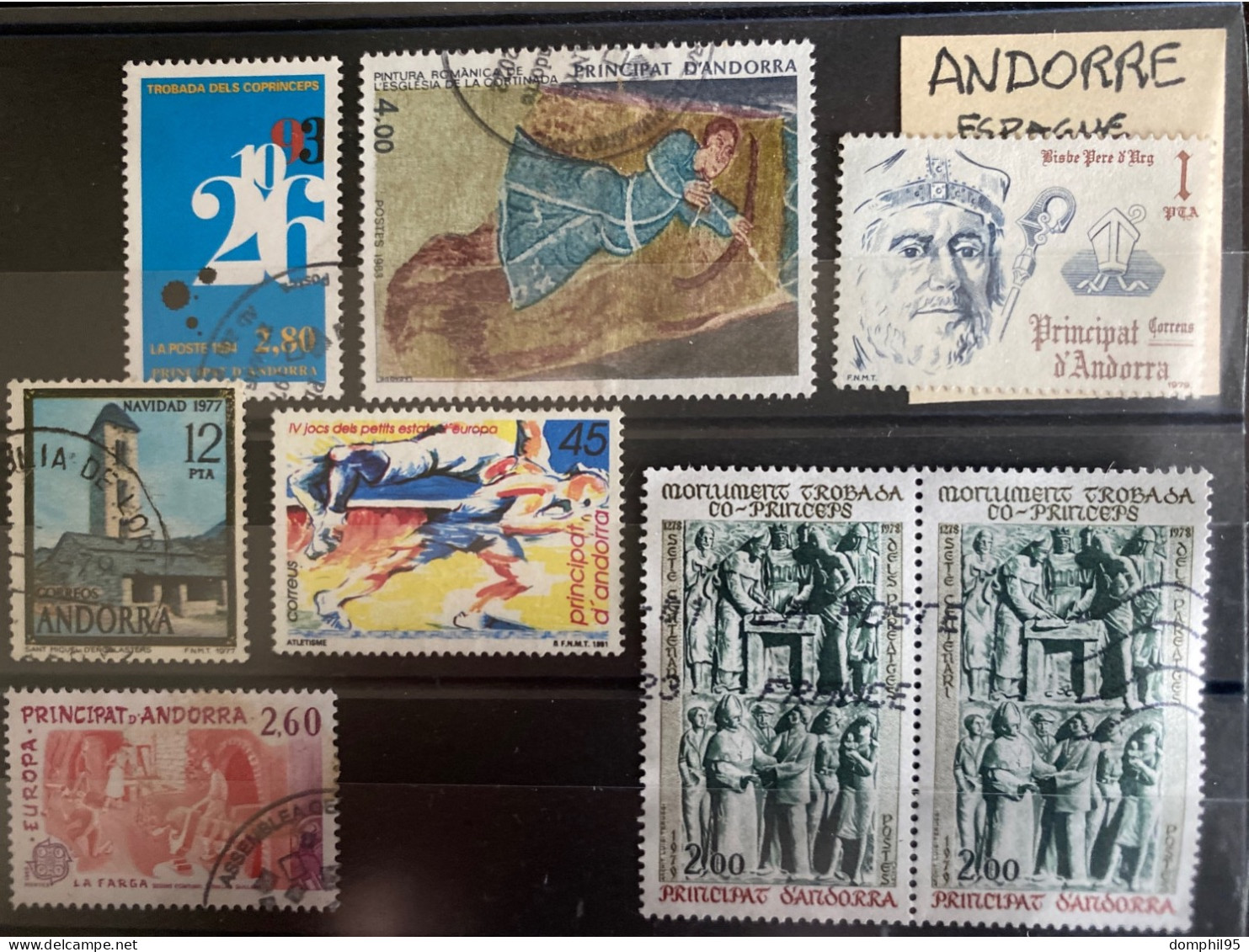 ANDORRE - Lot De 7 Timbres Oblitérés - Collections
