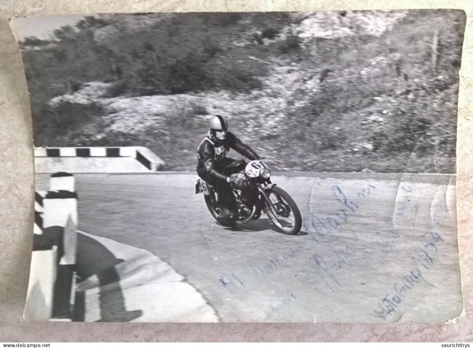 Autografo Su Foto Di Piantanida Motogiro 1954 Pian Delle Fugazze Vallarsa Trento - Motociclismo - Sportief