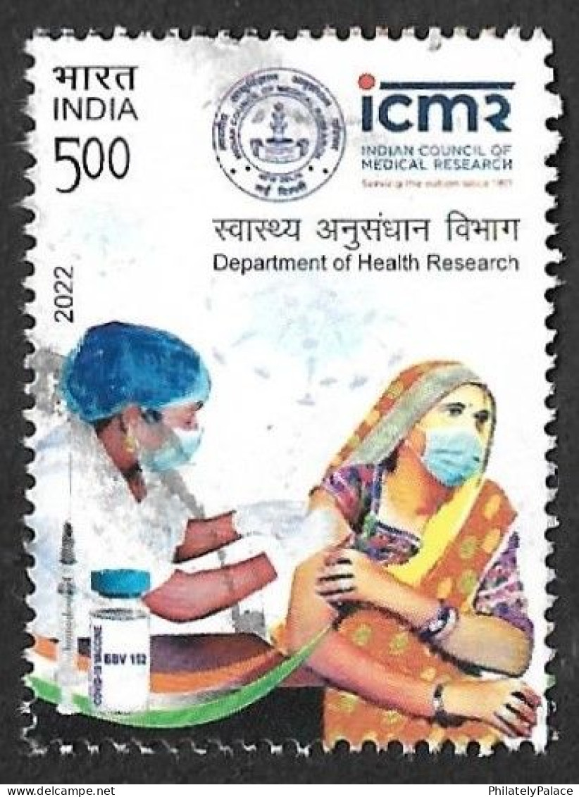 India 2022 ICMR Vaccine, COVID-19 ,Coronavirus, Vaccination Drive ,Doctor, Mask, Virus, Used (**) Inde Indien - Usati