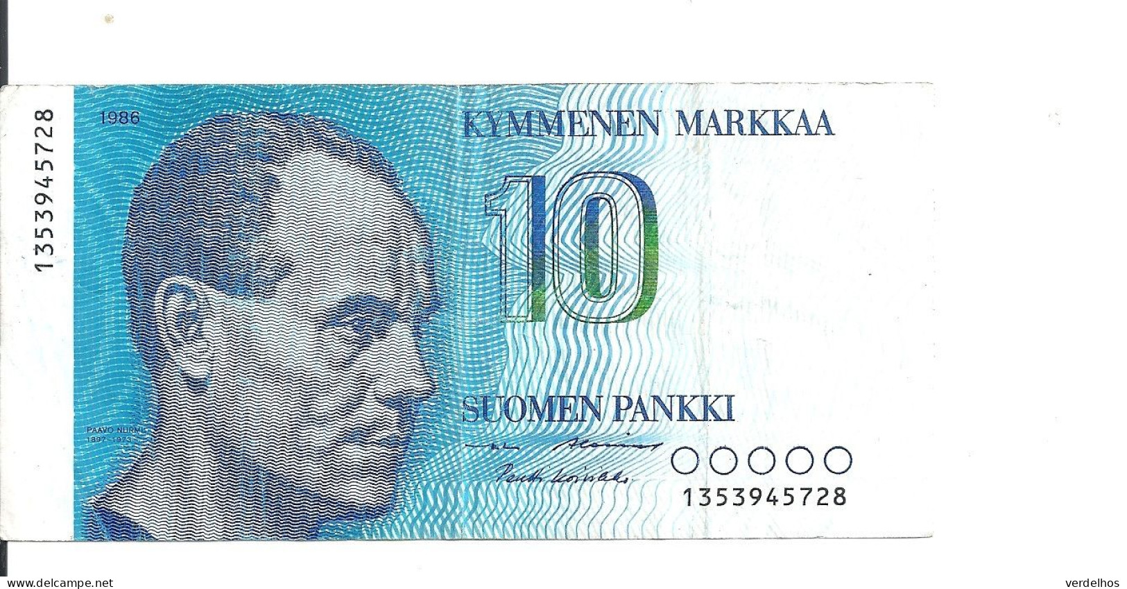 FINLANDE 10 MARKKAA 1986 VF P 113 - Finnland