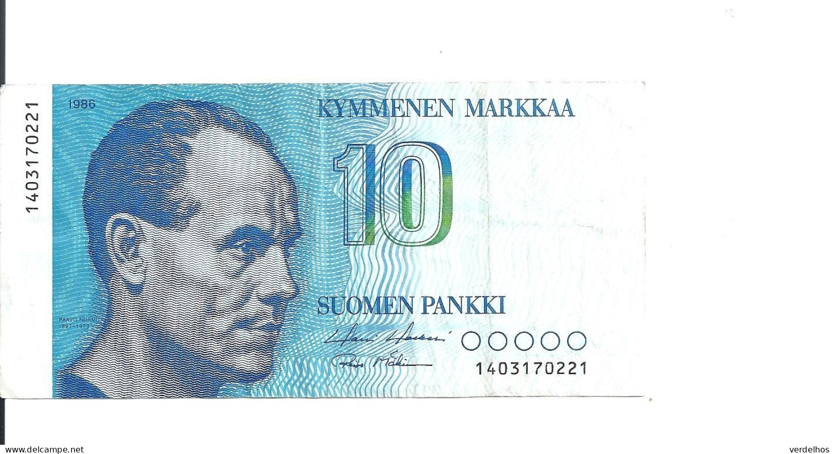 FINLANDE 10 MARKKAA 1986 VF P 113 - Finland