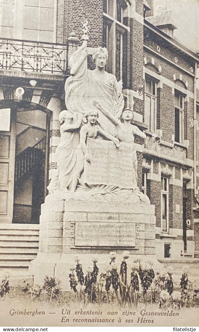 B.  Grimbergen Uit Erkentelijkheid Aan Zijne Gesneuvelden - Grimbergen