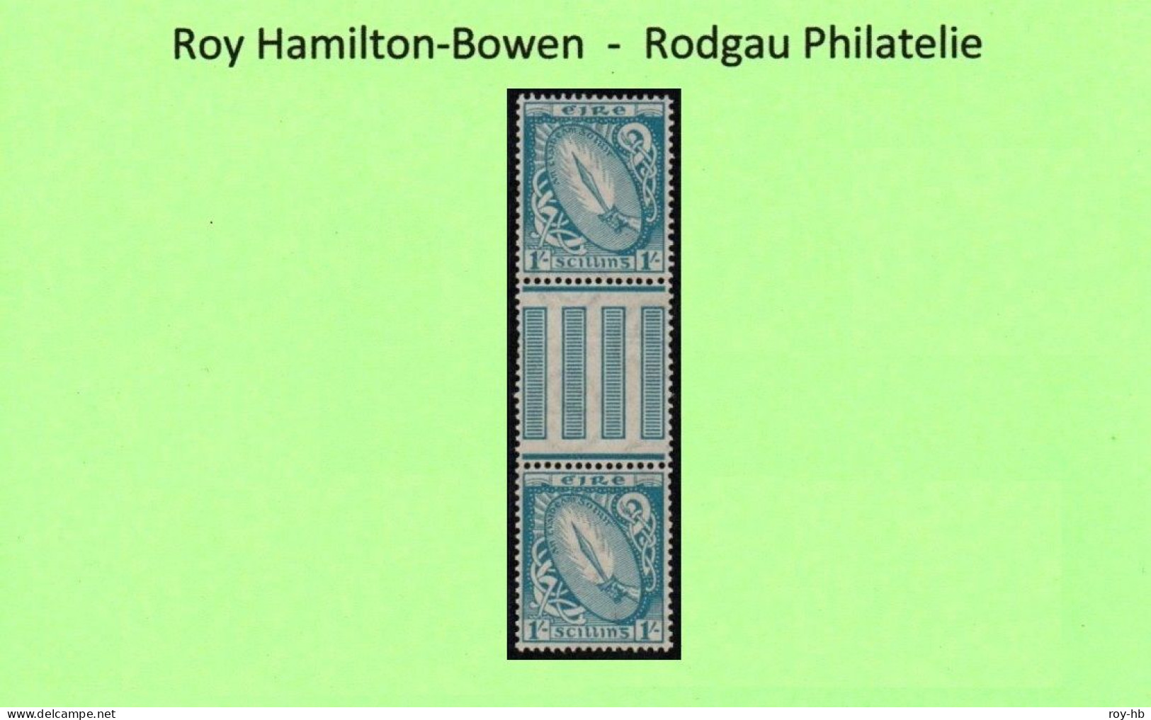 1923 Wmk. "Se" 1/ Gutter Pair, Lightly Folded, Fresh Never-hinged Mint, With New BPP Cert.  Mi. 51A, SG 80, Hib. D12 Gp. - Unused Stamps