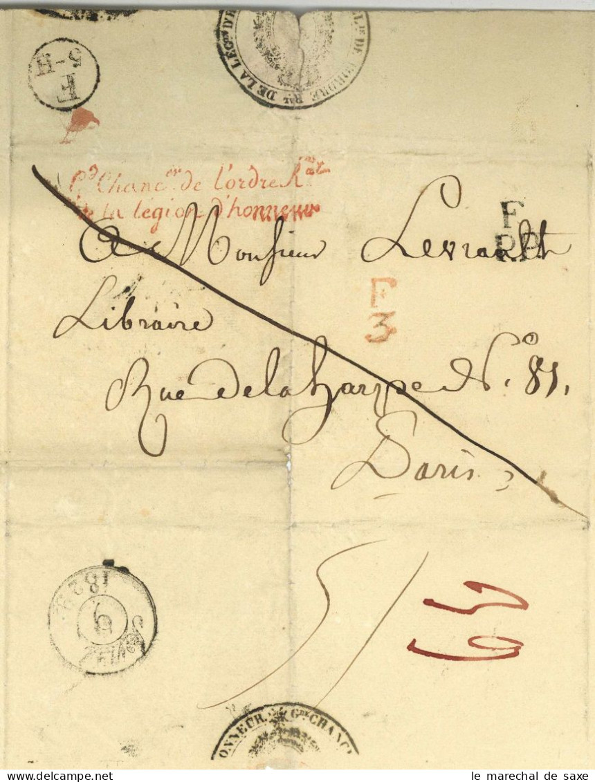 Marechal D'Empire Macdonald (1765-1840) Autographe 1829 Franchise Grand Chancelier De La Legion D'honneur - Historische Personen