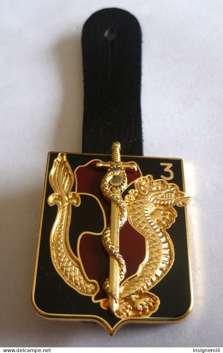 INSIGNE 3° REGIMENT MEDICAL GROUPE MEDICAL DE LA VALBONNE - Arthus Bertrand PARIS G 4604 - Geneeskundige Diensten