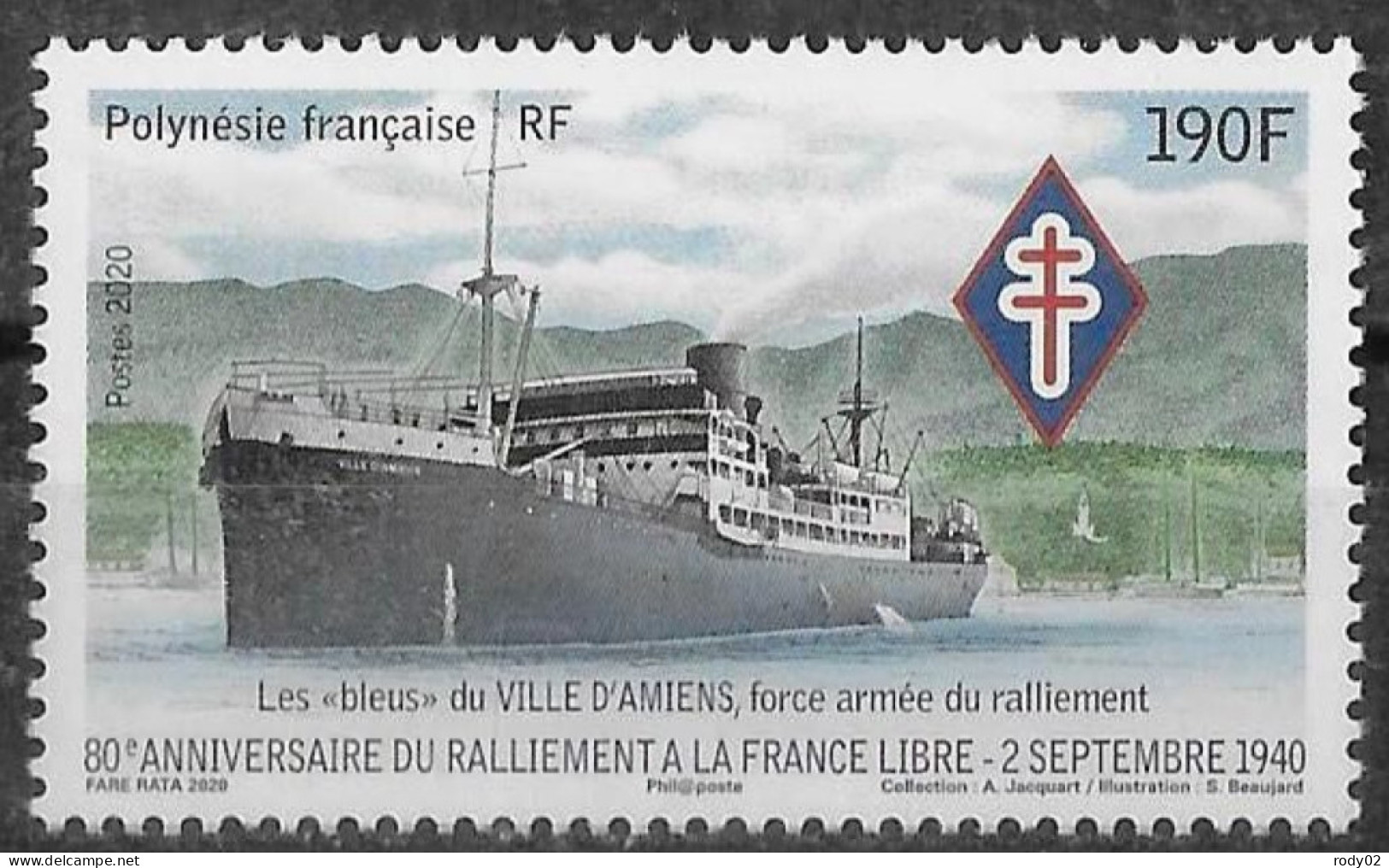 POLYNESIE FRANCAISE - 2EME GUERRE MONDIALE - RALLIEMENT A LA FRANCE LIBRE - N° 1248 - NEUF** MNH - Neufs