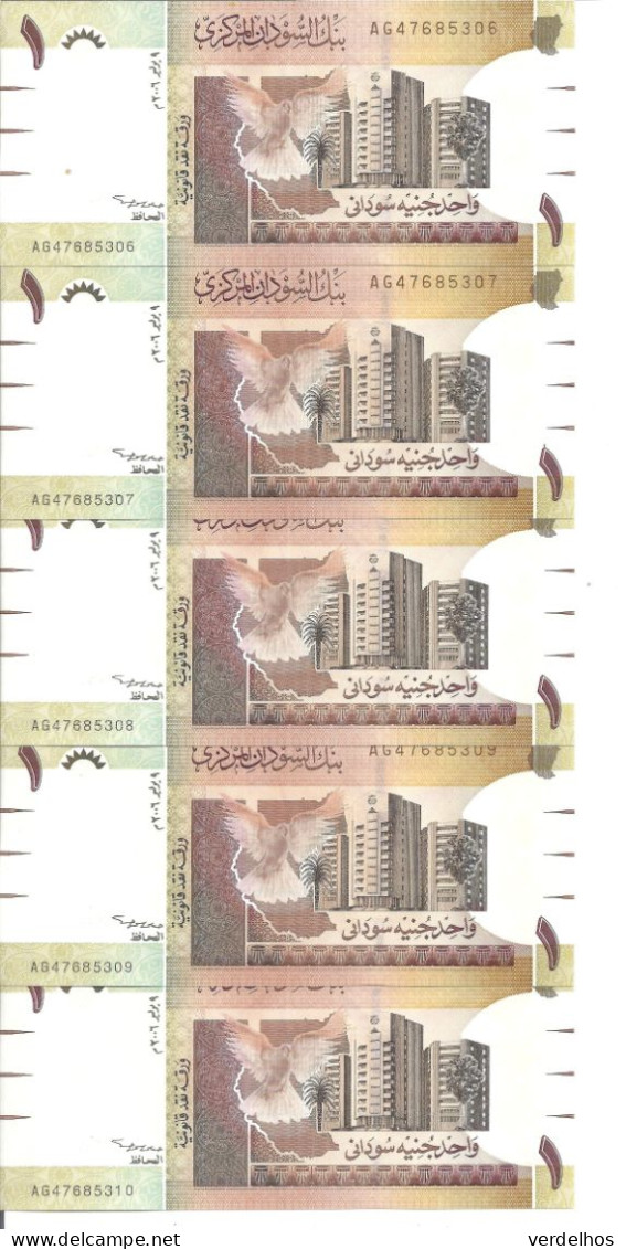 SOUDAN 1 POUND 2006 UNC P 64 ( 5 Billets ) - Sudan