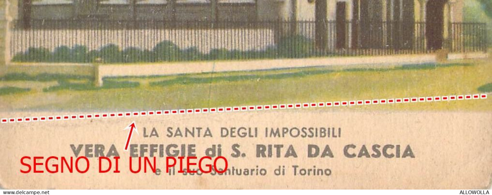 24162 " VERA EFFIGE DI S. RITA DA CASCIA E IL SUO SANTUARIO DI TORINO "-VERA FOTO-CART. NON SPED. - Kerken
