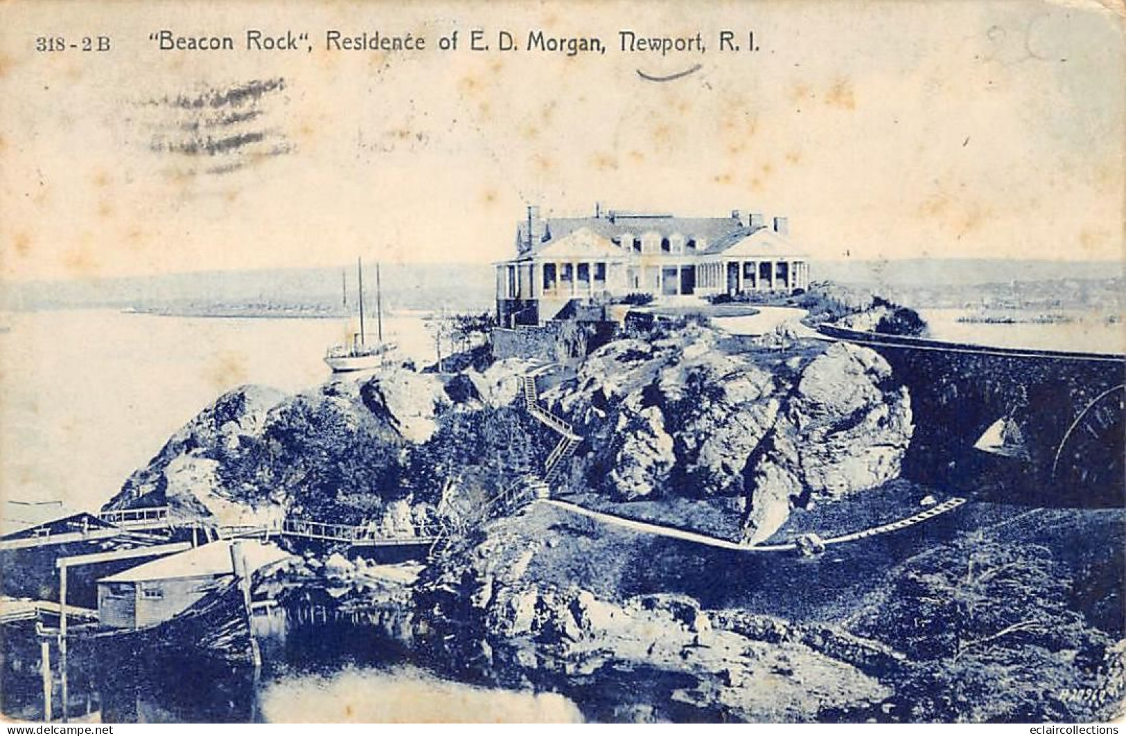 U S A      Rhode Island  Beakon Rock  Résidence Of E.D Morgan.  (voir Scan) - Newport