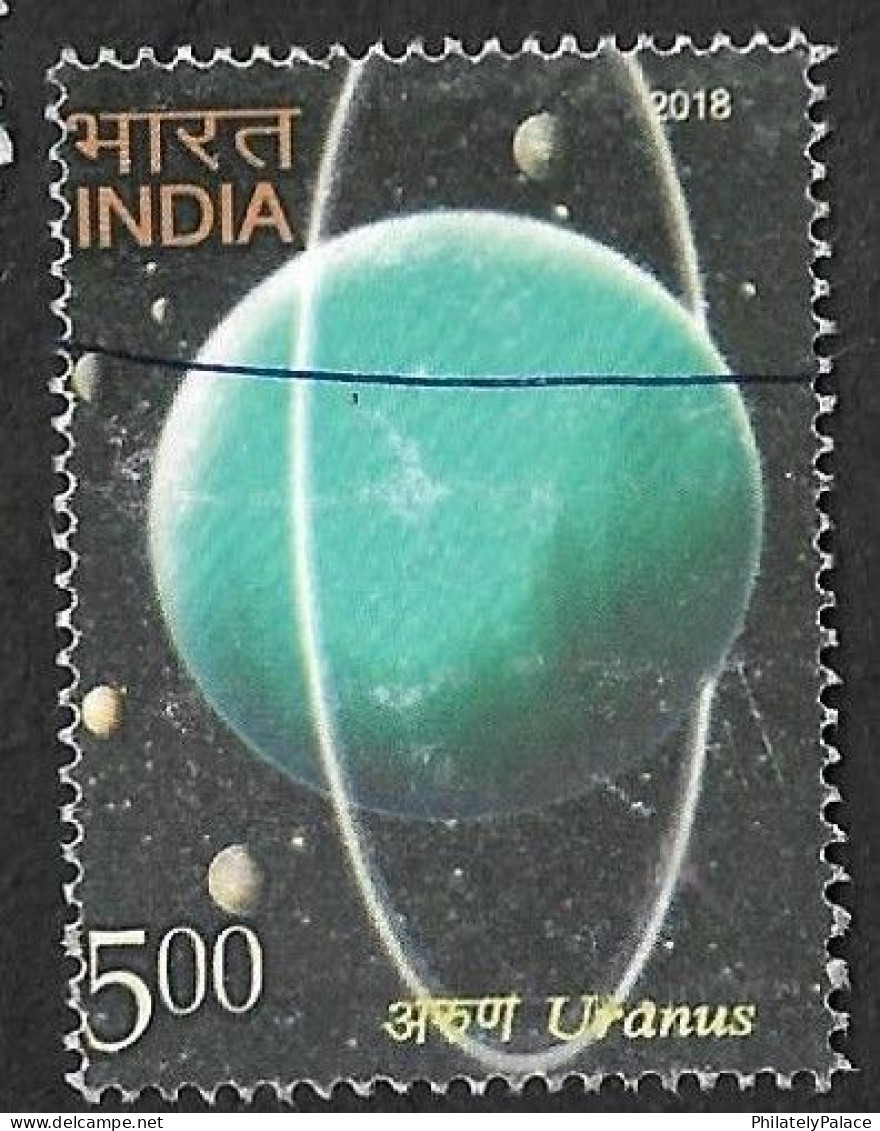 India 2018 The Solar System, Space, Science, Uranus, Astroid Ring,Moon, Used PEN Cancelled (**) Inde Indien - Used Stamps