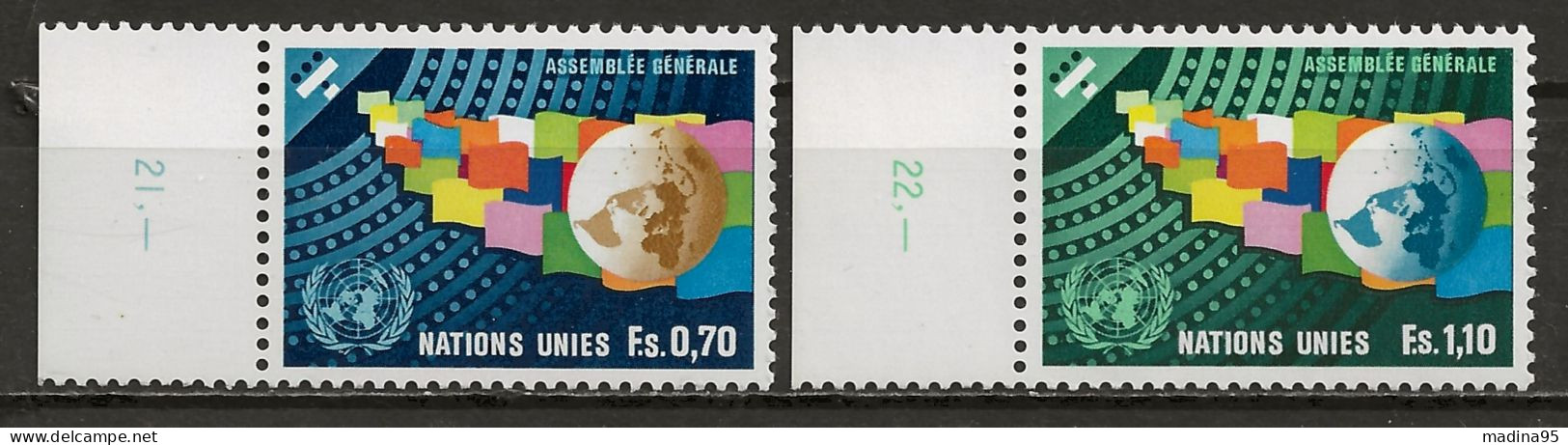 NATIONS-UNIES - GENEVE: **, N° YT 78 Et 79, TB - Unused Stamps