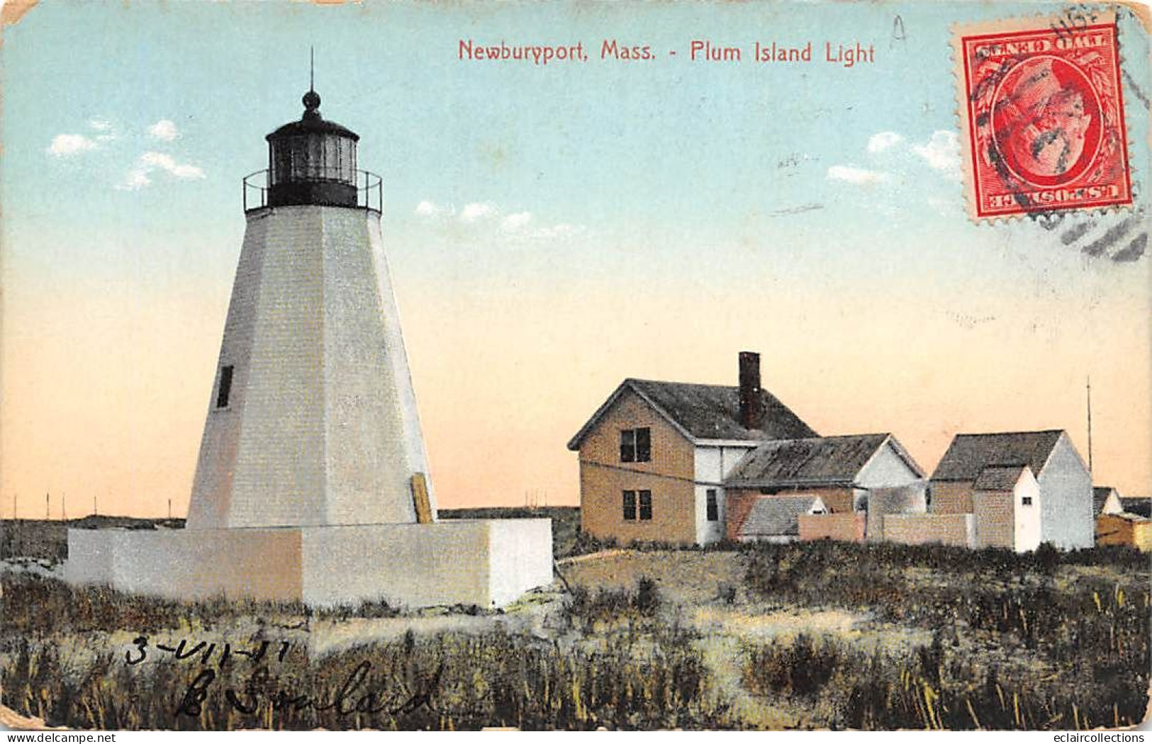 U S A      Massachussets  Newburyport Mass. Plum Island Light  - Phare -           (voir Scan) - Andere & Zonder Classificatie