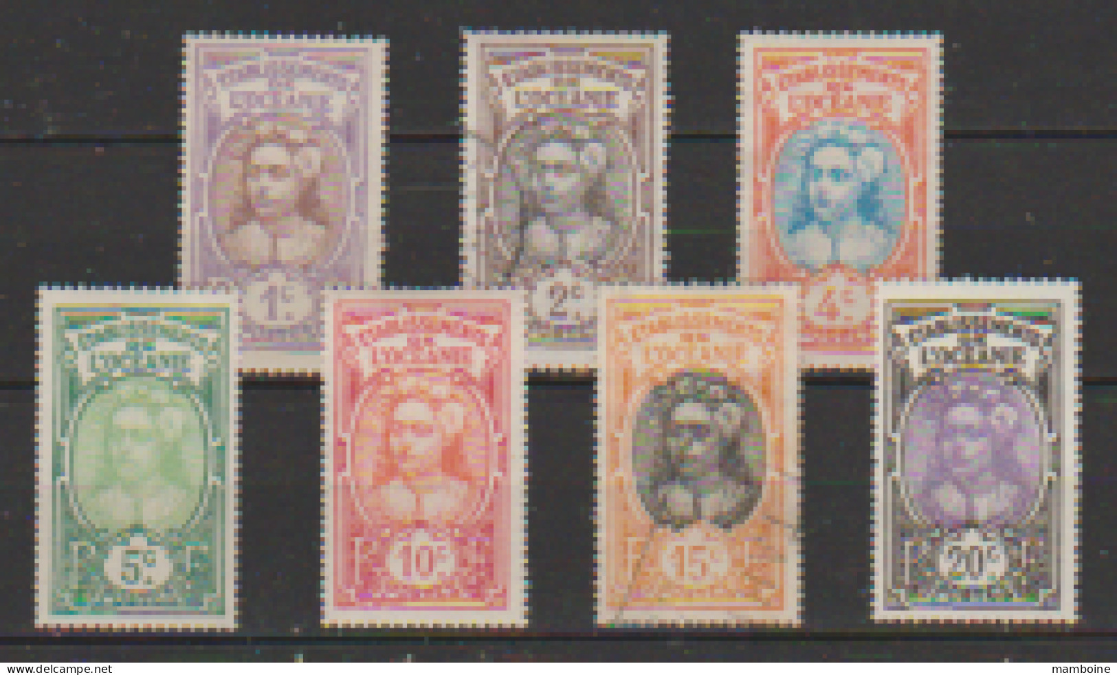 OCEANIE  1913  N° 21 à 27 Neuf X /  Oblitéré   Tahitienne - Used Stamps