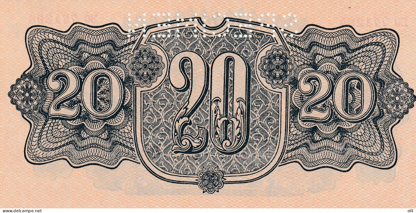 Czechoslovakia 20 Korun, P-45a  1944  UNC  SPECIMEN - Czechoslovakia