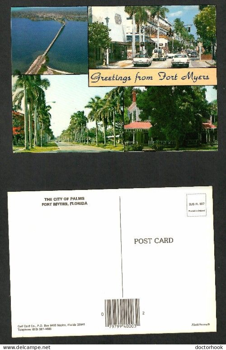 U.S.A.   FLORIDA---"GREETINGS" From FORT MYERS-"CITY Of PALMS"---UNUSED POSTCARD (PC-207) - Fort Myers