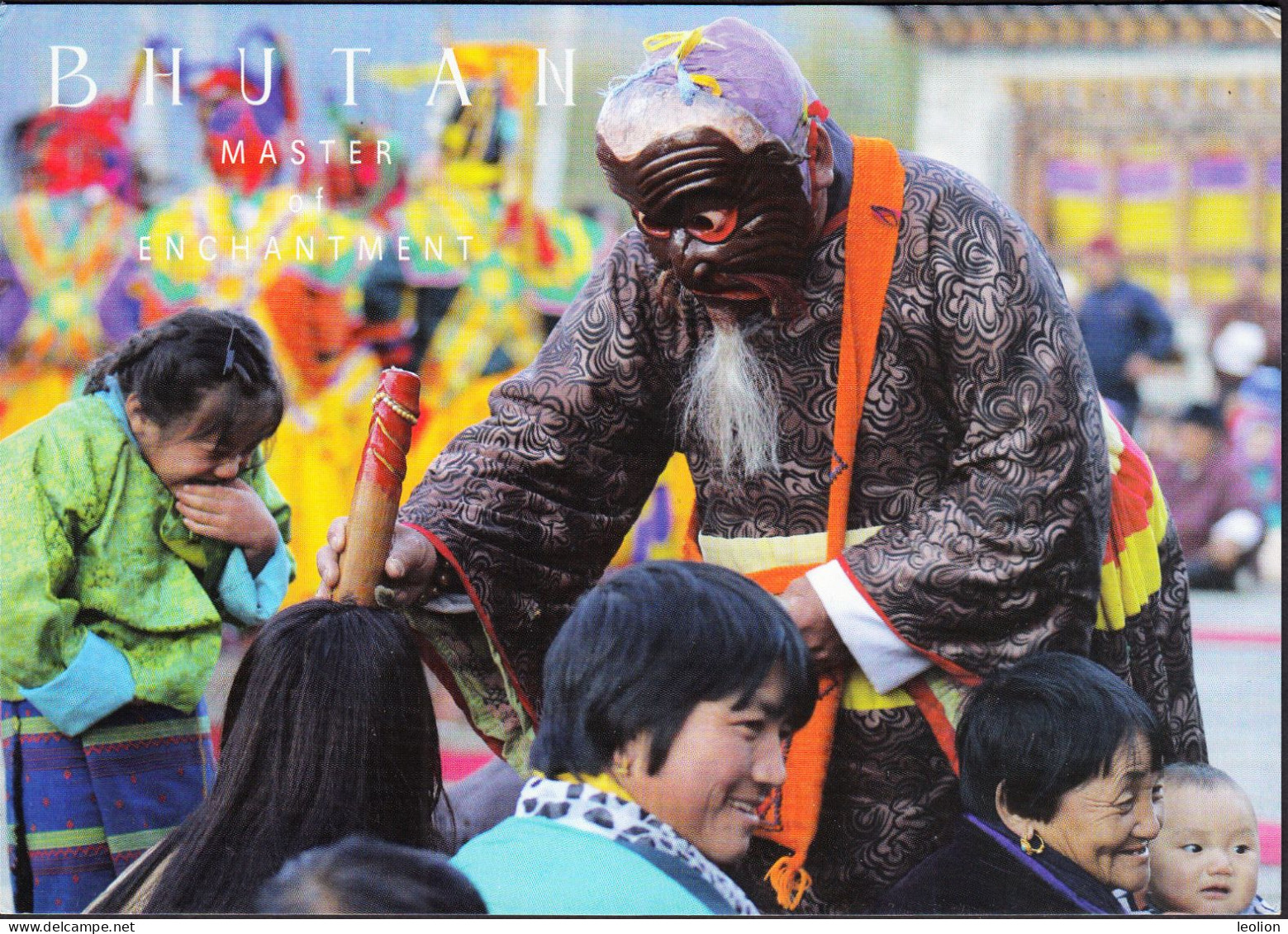 BHUTAN Grandfather Blessing Masked Azha Keza Picture Postcard BHOUTAN - Bhutan