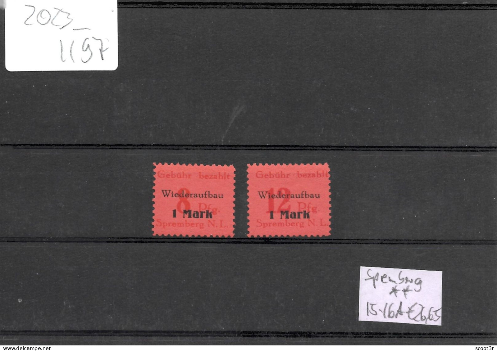 Spremberg, Michel Nr.15-16A, Postfrisch, Selten Im Angebot, Siehe Photo - Postfris