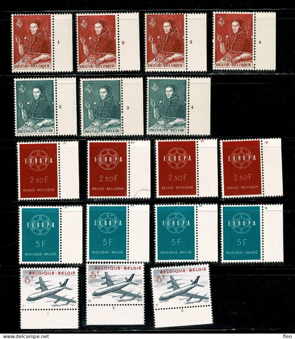 1959  Lot 1109/1110* & 1011/1112* & 1113* : Adrianus VI & Europa 1959 & Sabena - ....-1960