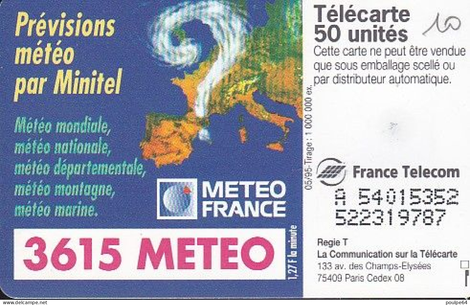 F555 - 05/1995 - MÉTÉO FRANCE - 50 SO3 - 1995
