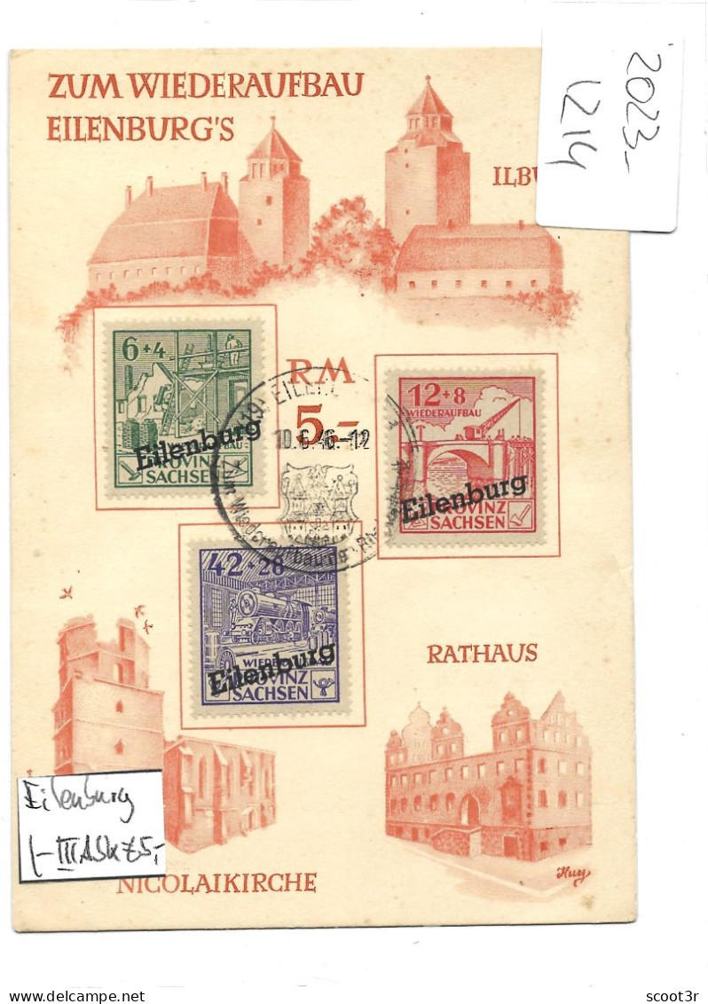 Eilenburg Michel Nr.I-IIIA, Gestempelt Auf Spendenkarte, Selten Im Angebot, Siehe Photo - Mint