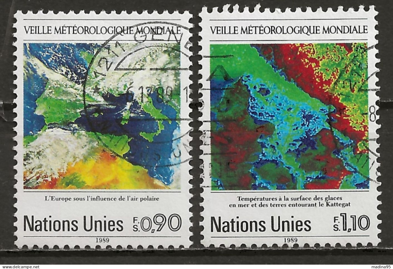 NATIONS-UNIES - GENEVE: Obl., N° YT 176 Et 177, TB - Used Stamps