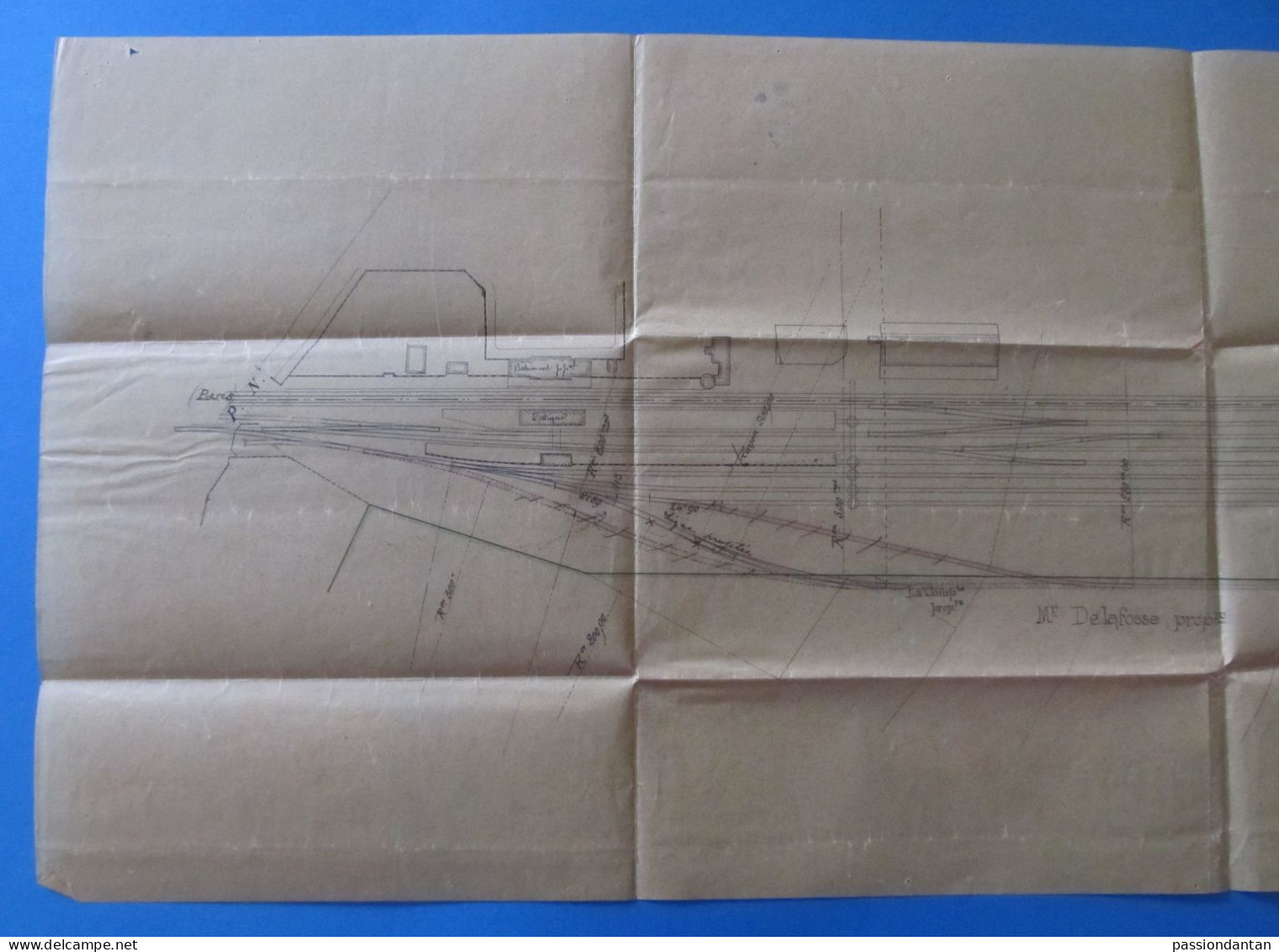 Plan Sur Papier Calque - Schéma Du Secteur De La Gare De Crépy En Valois Dans Le Département De L'Oise - Travaux Publics