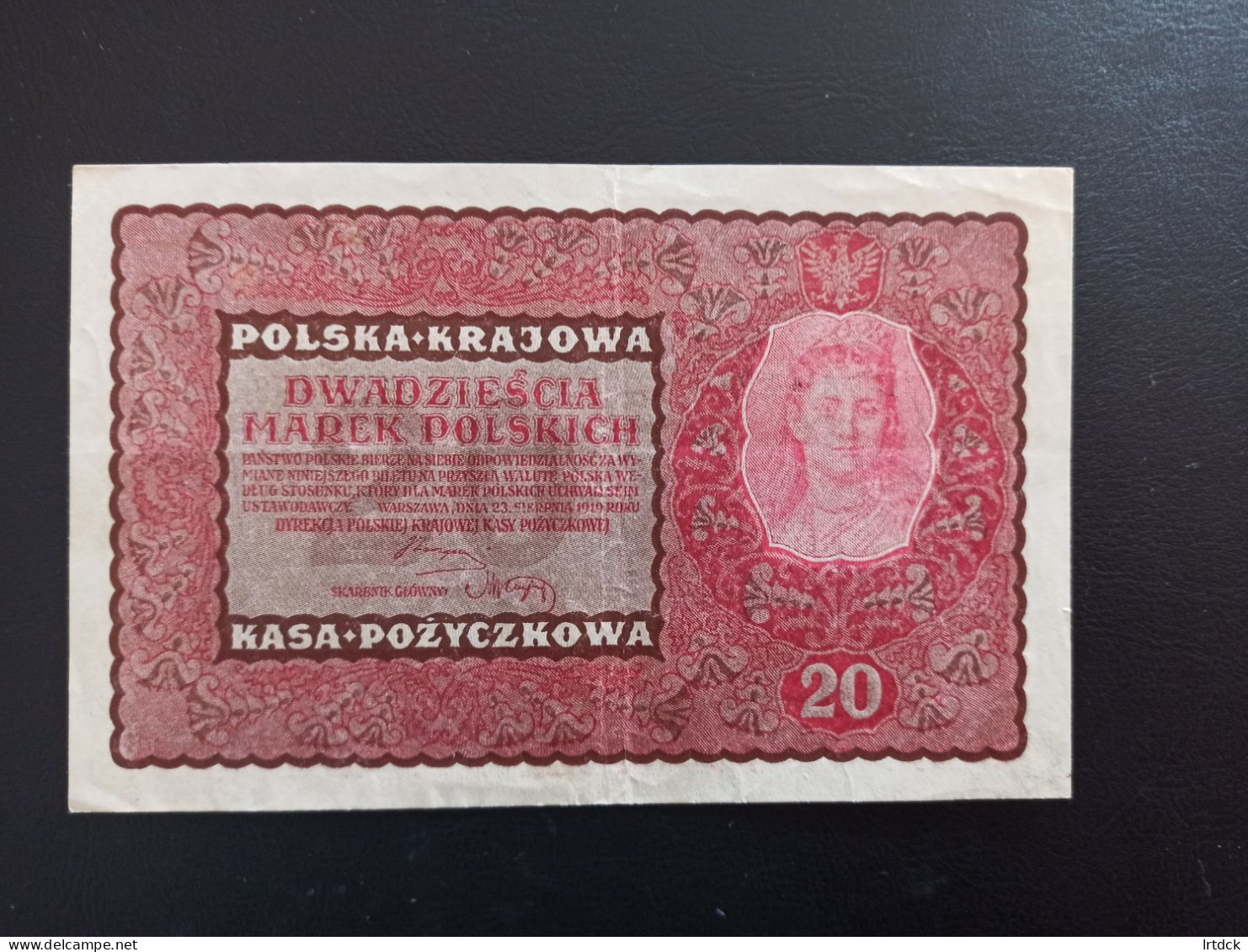 Billet Pologne 20  Zloty 1919 - Pologne