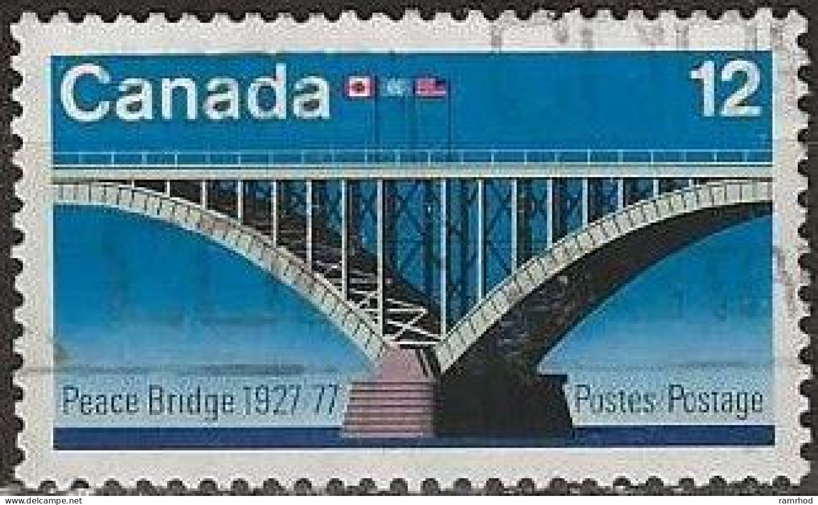 CANADA 1977 50th Anniversary Of Opening Of Peace Bridge - 12c. - Peace Bridge, Niagara River FU - Oblitérés