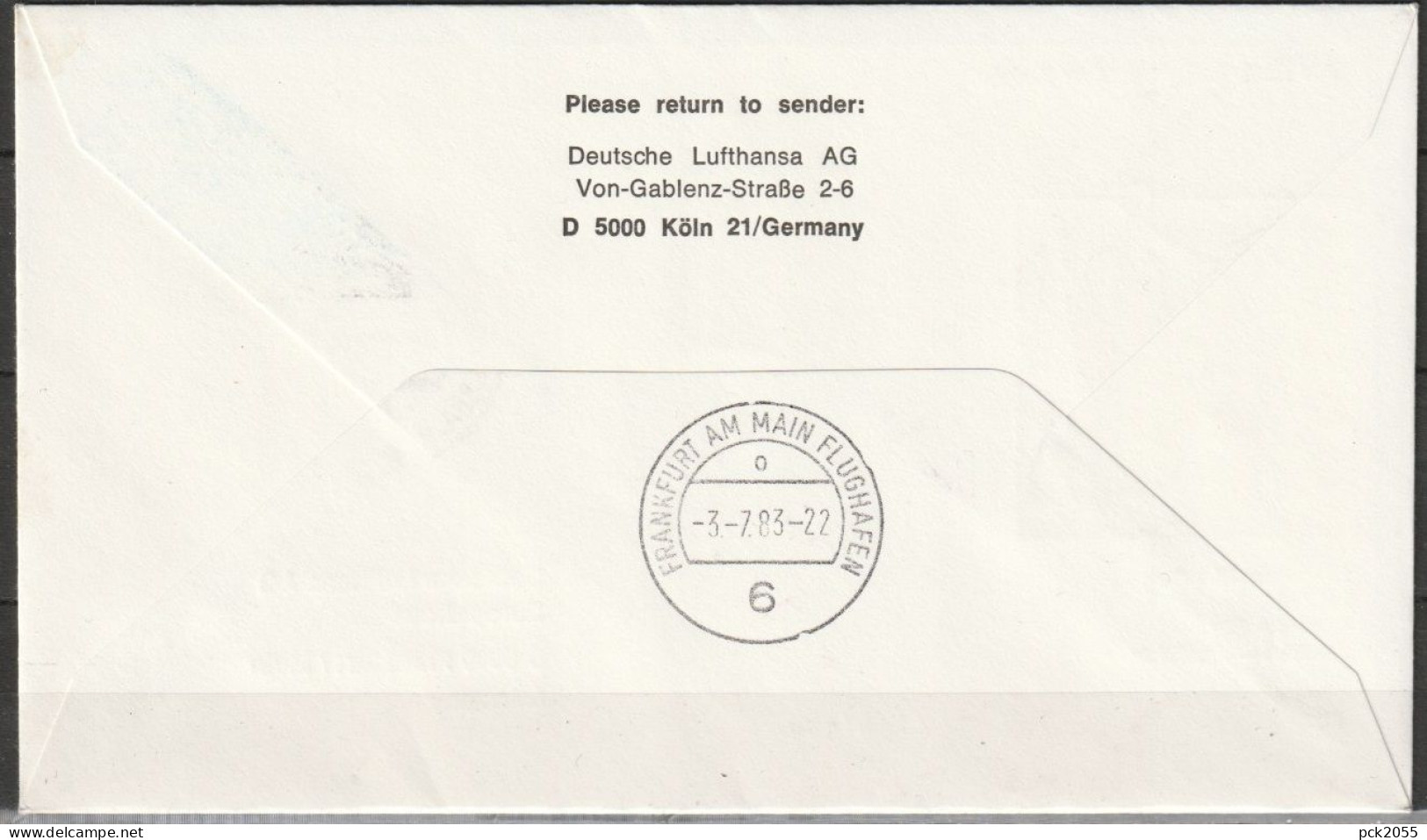 BRD Flugpost /Erstflug Airbus A310  LH 341  Moskau - Frankfurt 3.7.1983 Ankunftstempel 3.7.83 (FP 282 ) - Eerste Vluchten