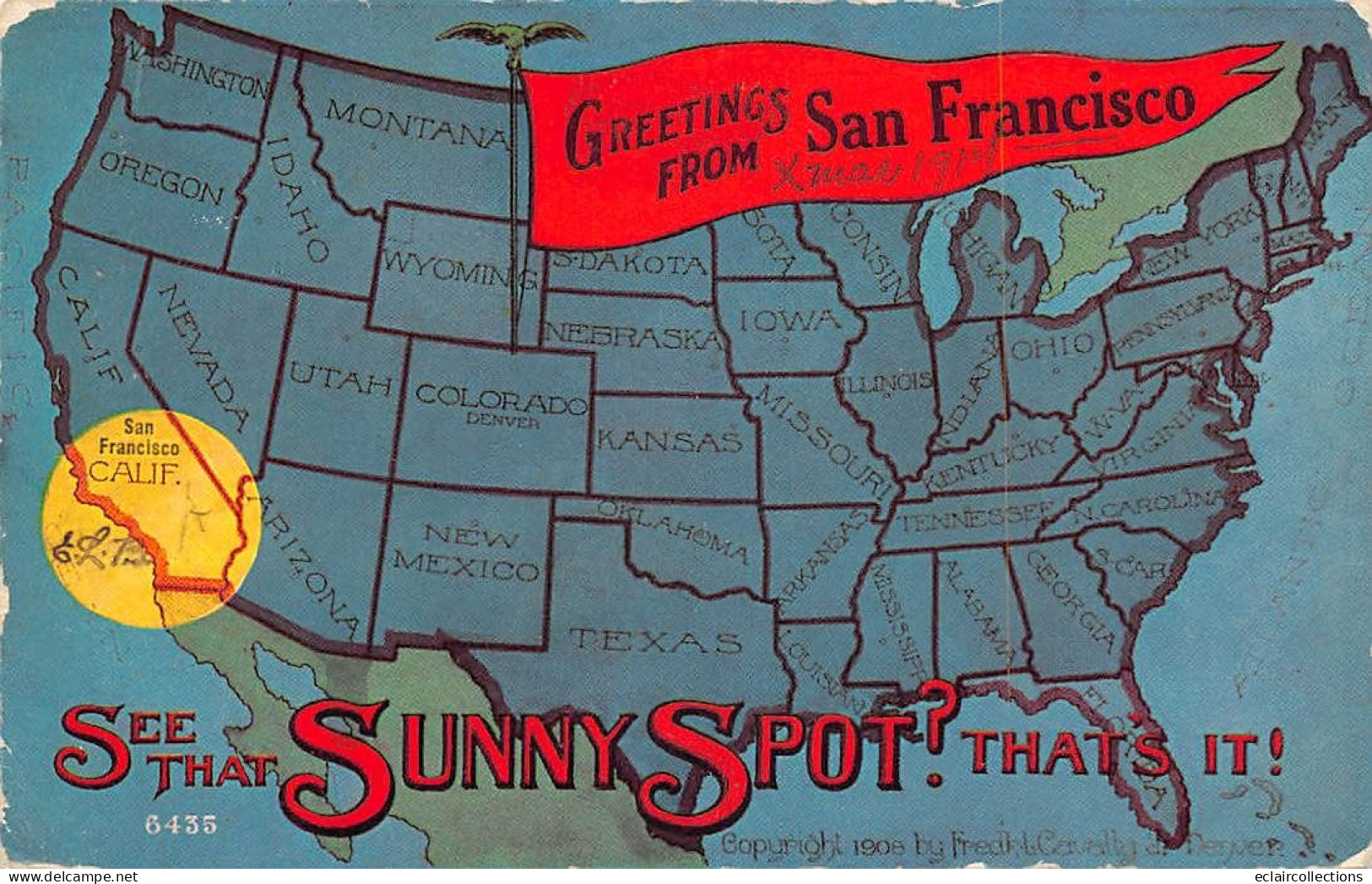 U S A      California   State     Grettins From San Francisco            (voir Scan) - San Francisco