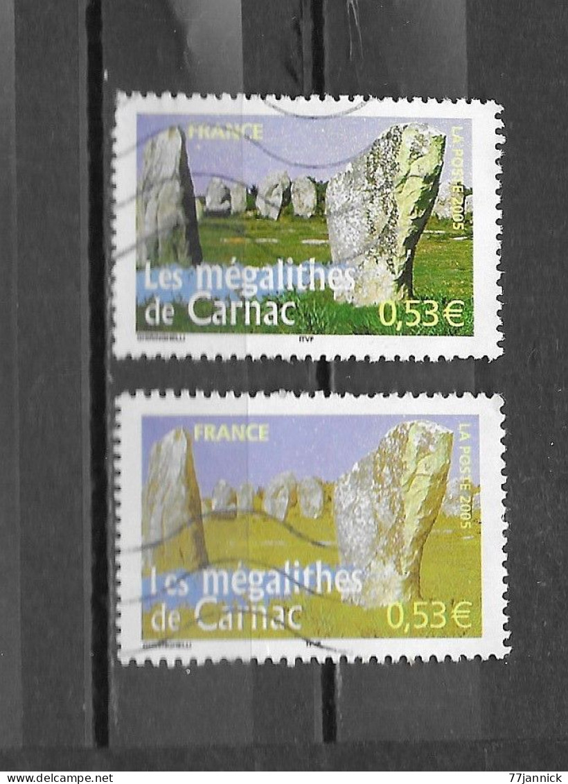 VARIETEE DE COULEUR N° 3819  OBLITERE - Used Stamps