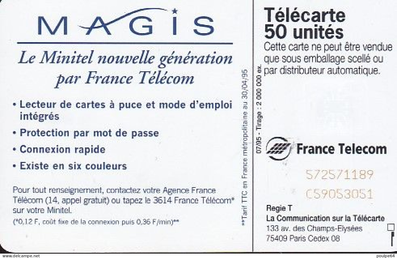 F567 - 07/1995 - MAGIS NOIR - 50 SC7 - 1995