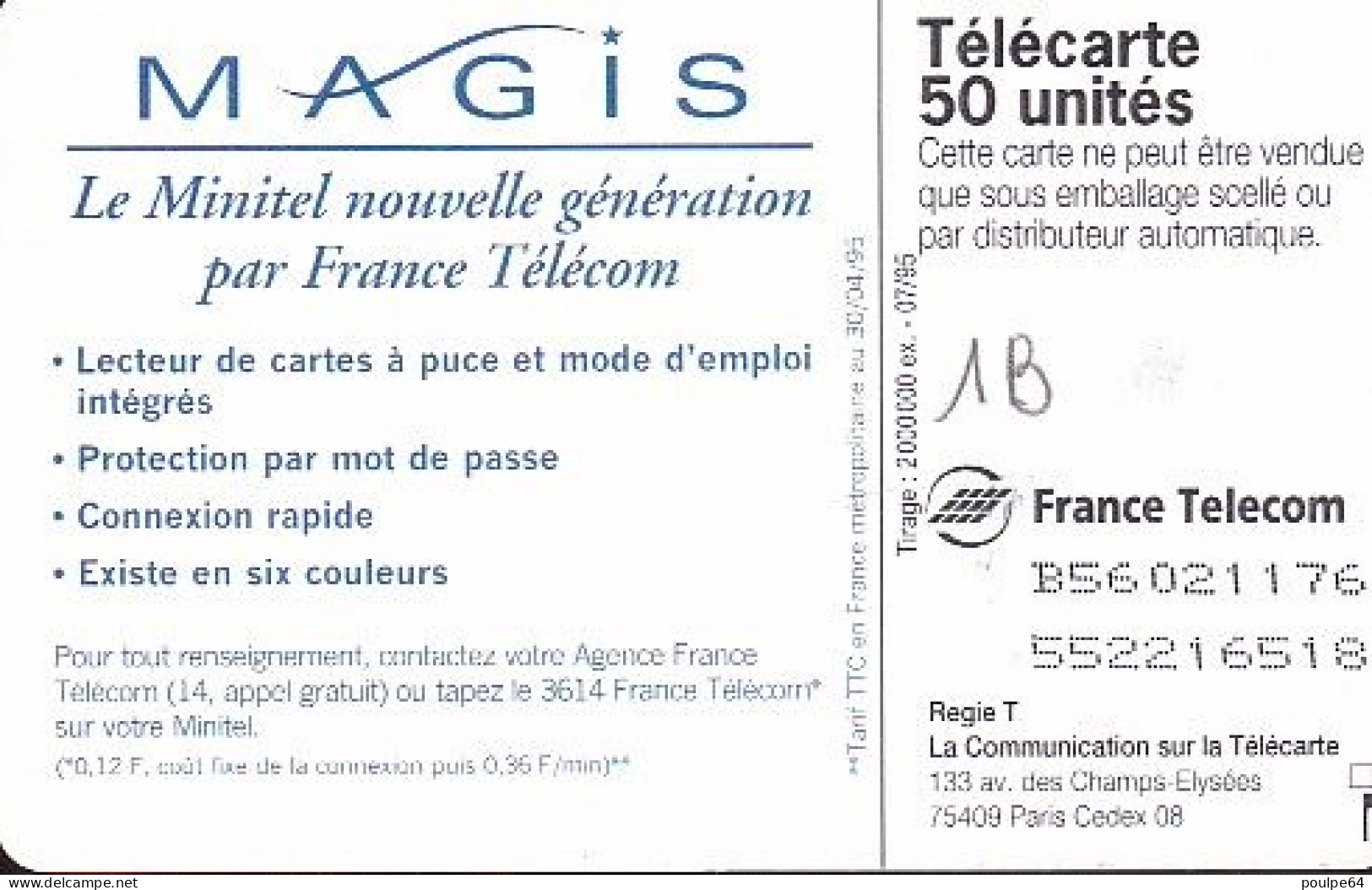 F568A - 07/1995 - MAGIS BLANC - 50 GEM1B - 1995