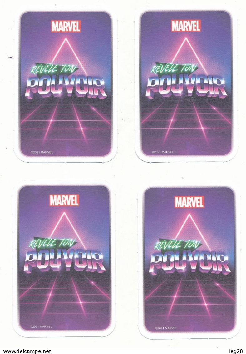 4 CARTES  MARVEL REVEIL TON POUVOIR - Marvel