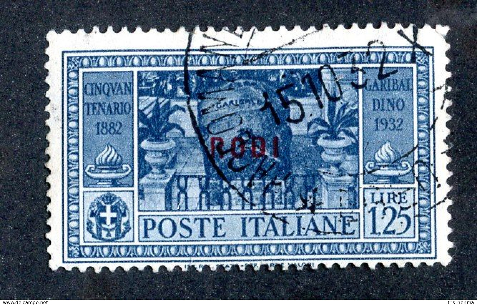 1311 Wx Italy 1932 Scott # 51 Used Cat.$35. (offers Welcome) - Egeo (Rodi)