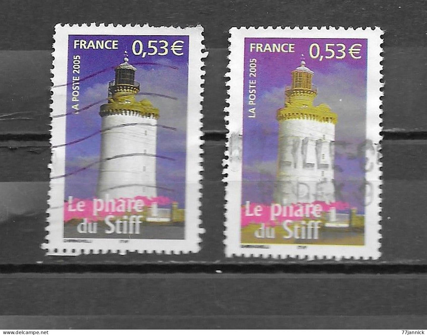 VARIETEE DE COULEUR N° 3822  OBLITERE - Used Stamps