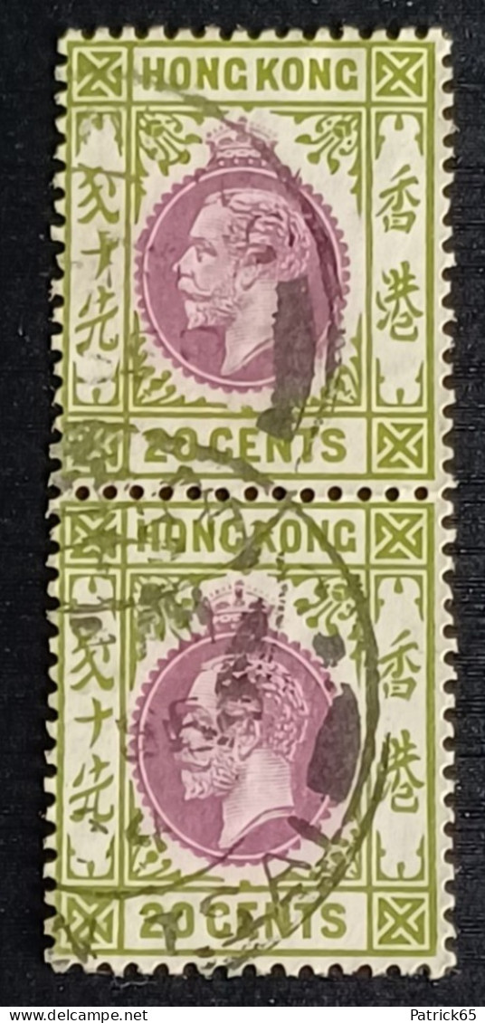 Hong Kong 1921 Yv.nr.124 In Paar Used - Oblitérés