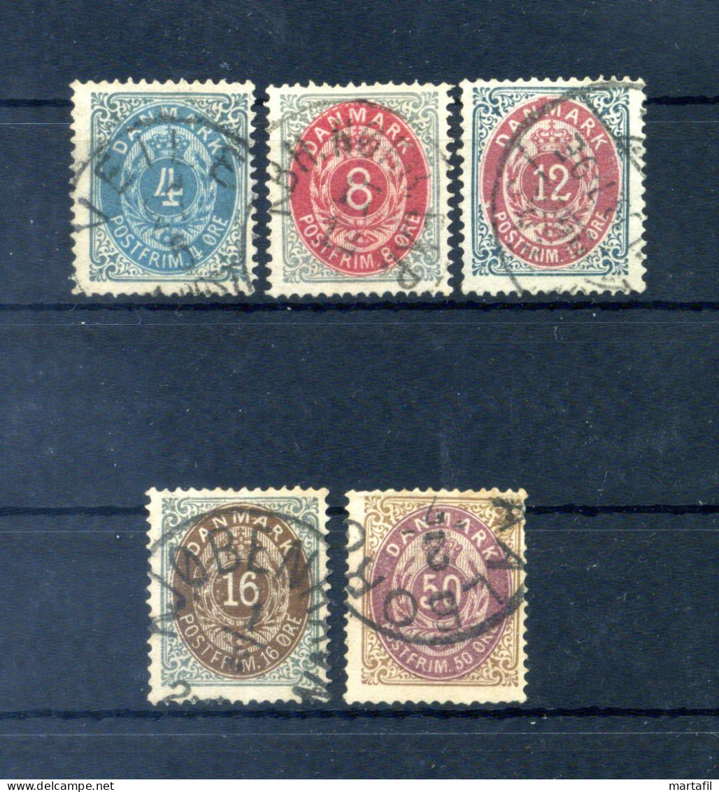 1875-1904 DANIMARCA LOTTO USATO Classic Stamps - Used Stamps