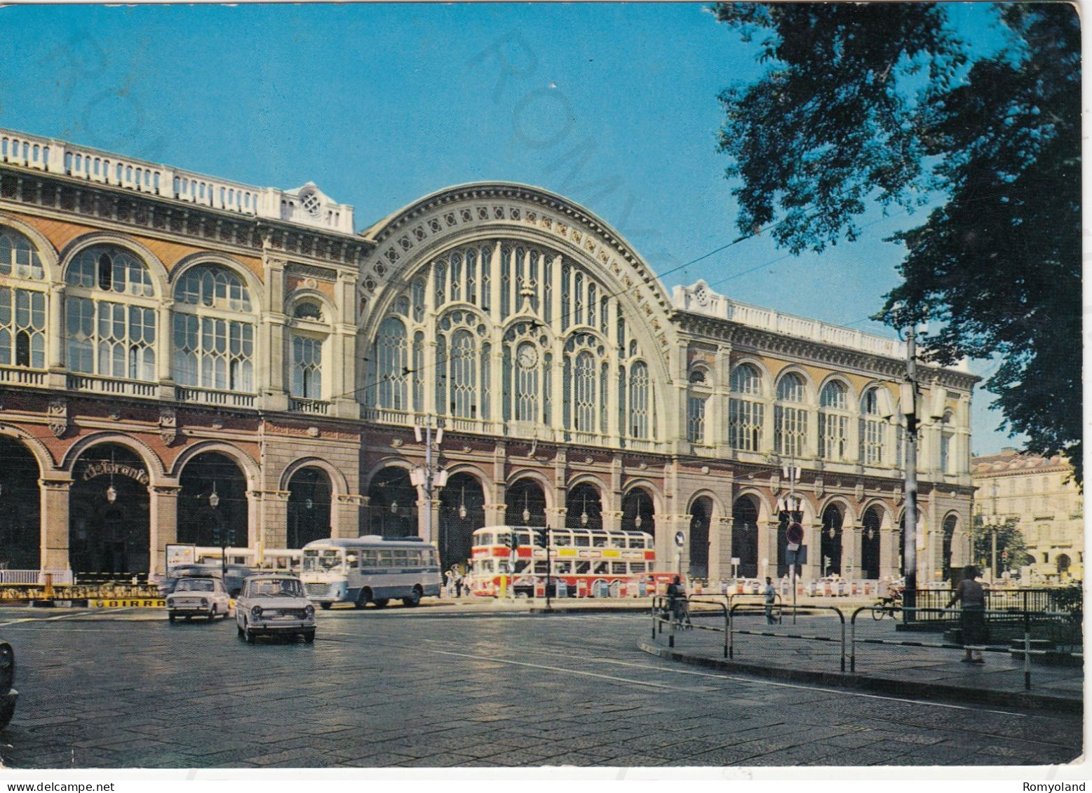 CARTOLINA  TORINO,PIEMONTE-STAZIONE FERROVIARIA DI PORTA NUOVA E CORSO VITTORIO EMANUELE-BELLA ITALIA,VIAGGIATA 1967 - Stazione Porta Nuova