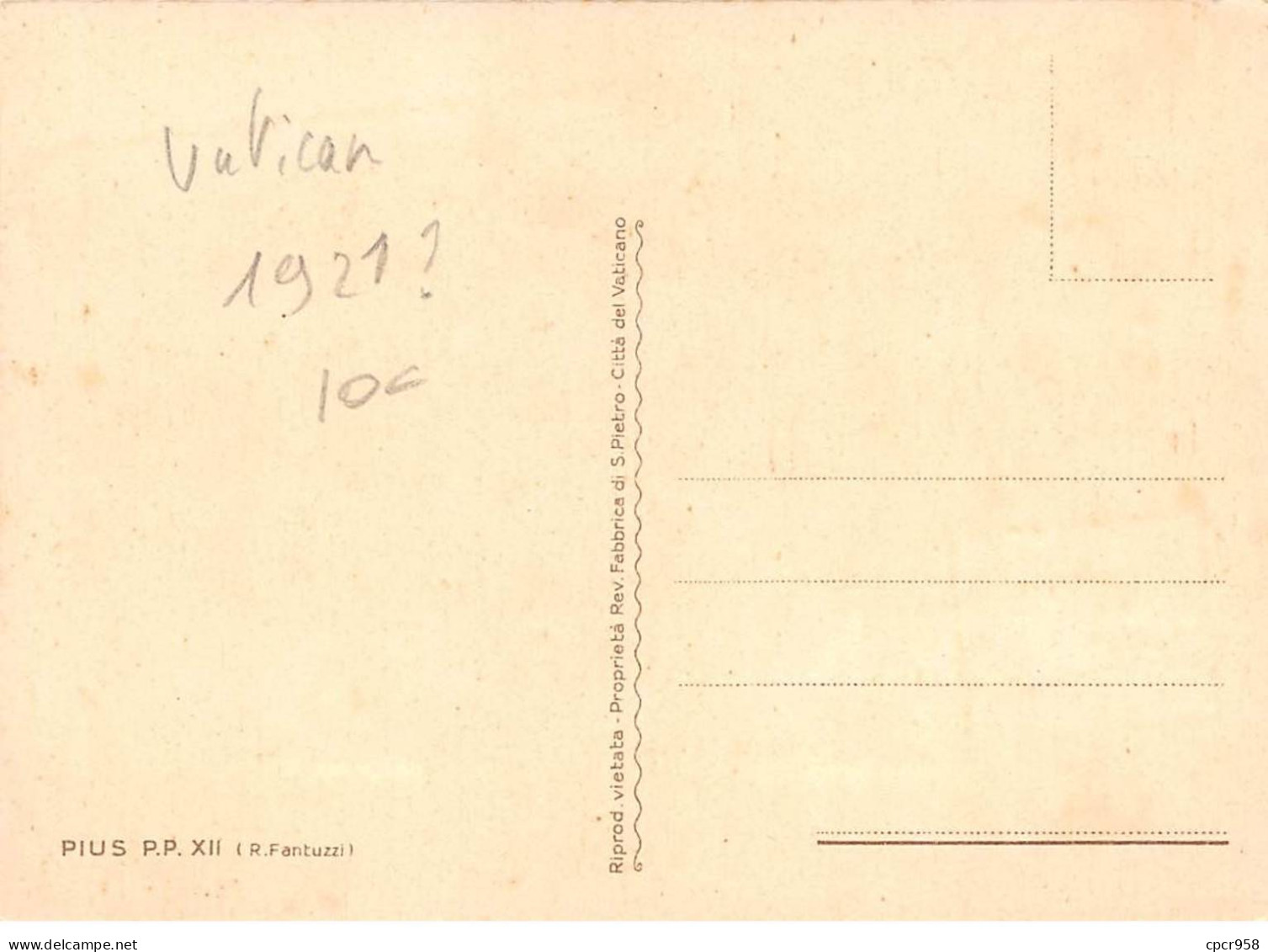 VATICAN.Carte Maximum.AM14037.1947.Cachet Vatican.Pius P.P. XII - ...-1929 Prephilately