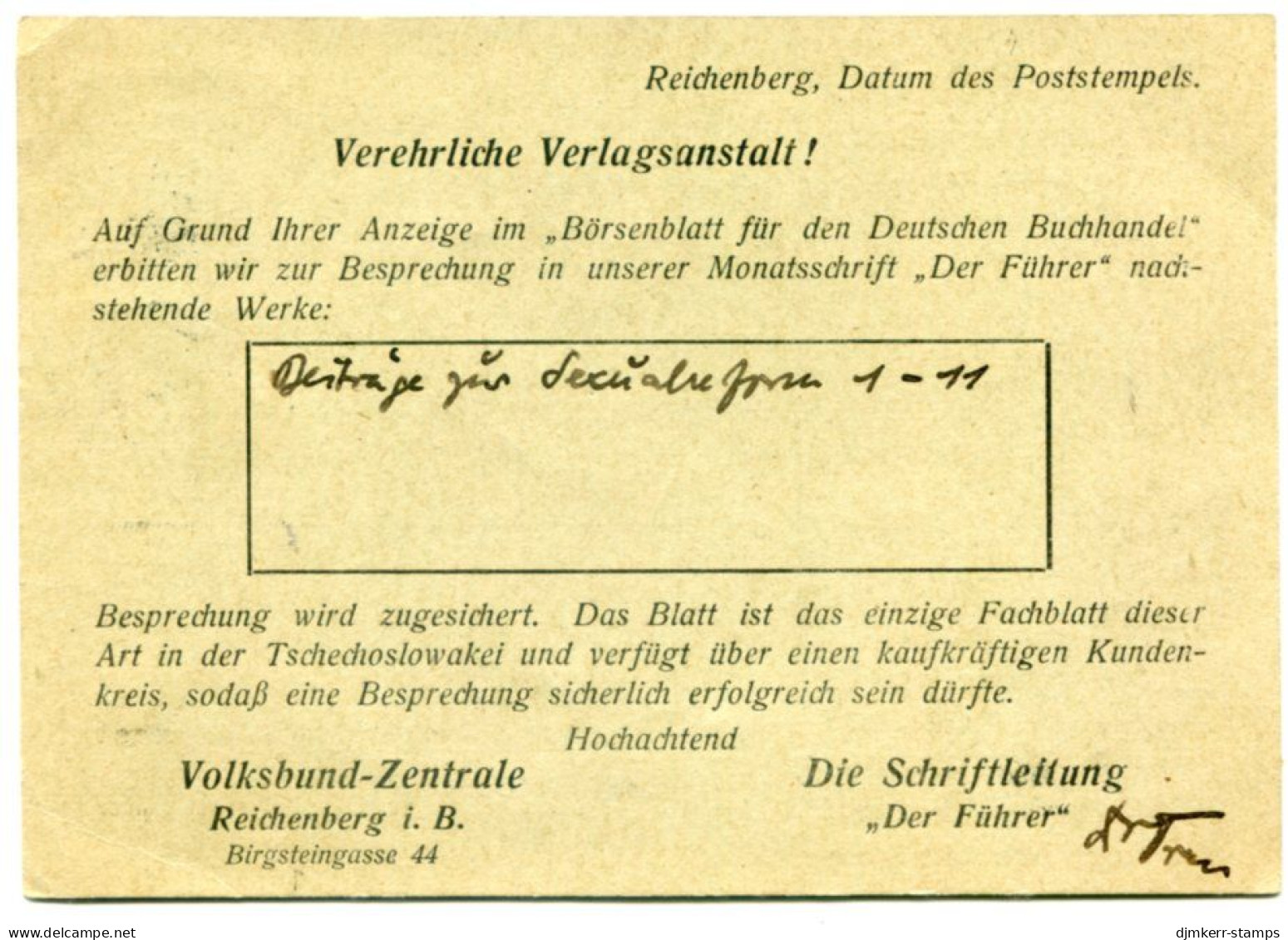 CZECHOSLAVKIA 1925 Postcard With 50 H. Masaryk Single Franking.  Michel 221 - Lettres & Documents