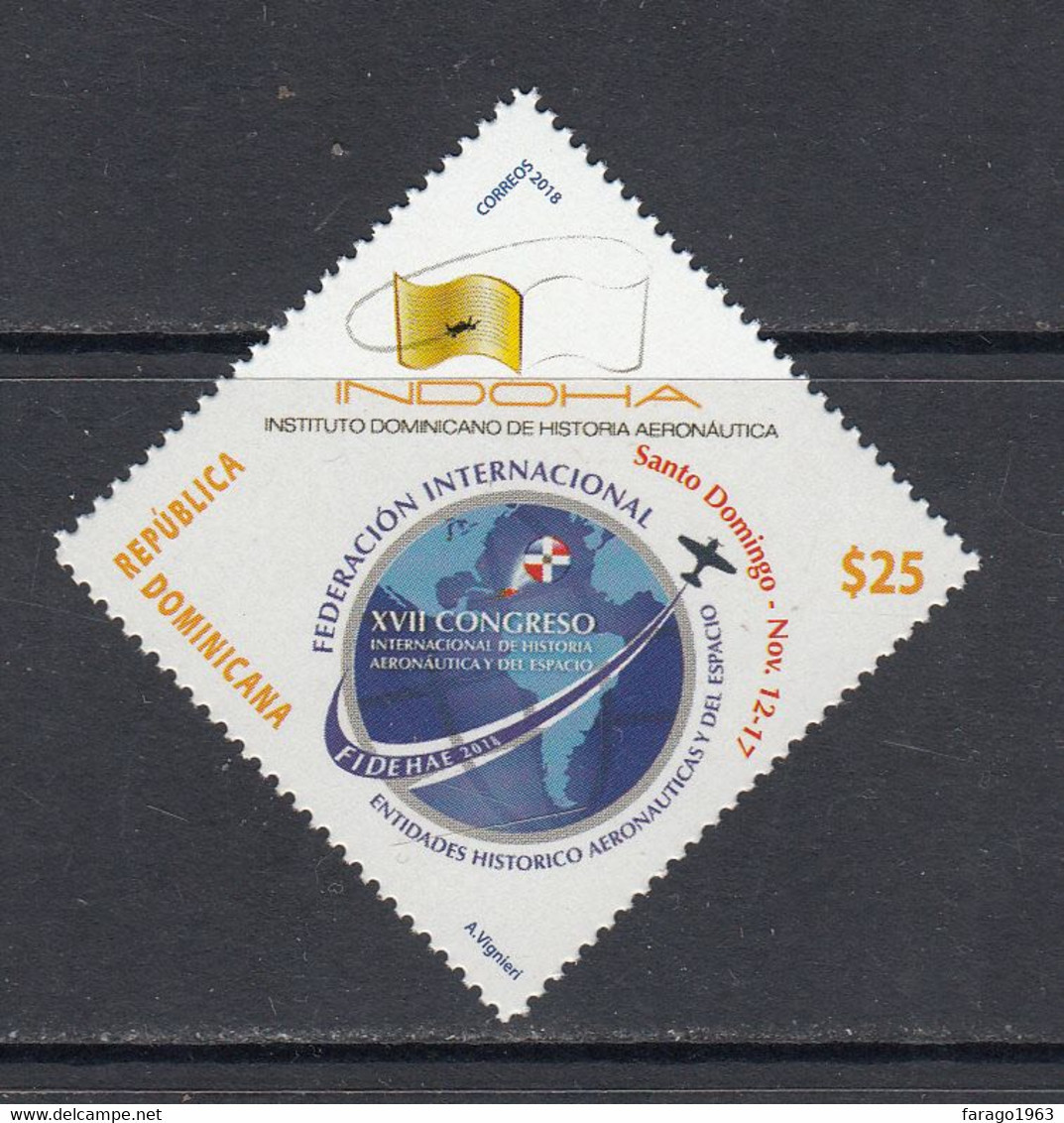 2018 Dominican Republic Civil Aviation History Institute Complete Set Of 1 - Dominicaine (République)